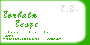 borbala besze business card